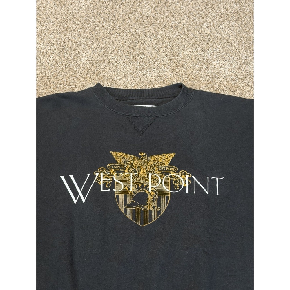 Vintage West Point Military Academy Sweatshirt Mens Large Black Gold Gear Sports - Picture 4 of 7